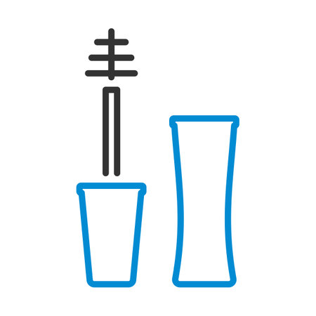 Mascara icon. Editable Bold Outline With Color Fill Design. vector illustration.のイラスト素材