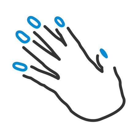 Manicure icon. Editable Bold Outline With Color Fill Design. vector illustration.のイラスト素材