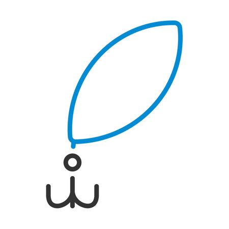 Fishing Spoon Icon. Editable Bold Outline With Color Fill Design. Vector Illustration.のイラスト素材