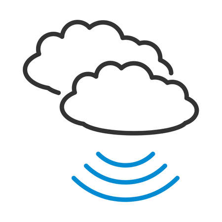 Music Cloud Icon. Editable Bold Outline With Color Fill Design. Vector Illustration.のイラスト素材
