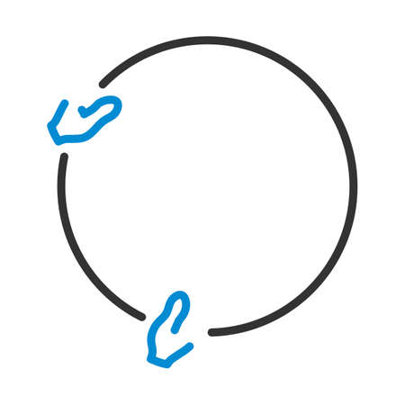 Icon Of Hand Holding Photography Reflector. Editable Bold Outline With Color Fill Design. vector illustration.のイラスト素材