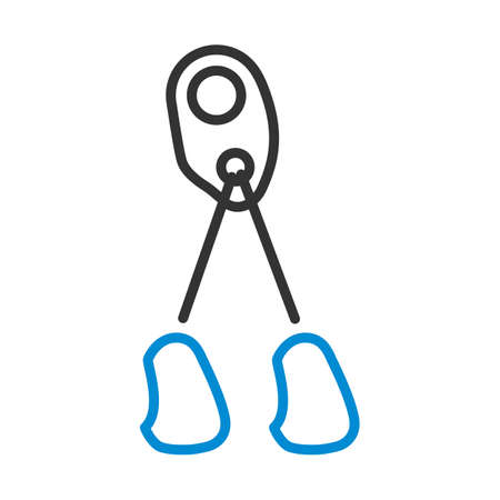Alpinist Self Rescue System Icon. Editable Bold Outline With Color Fill Design. vector illustration.のイラスト素材