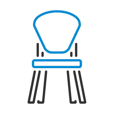 Child Chair Icon. Editable Bold Outline With Color Fill Design. vector illustration.のイラスト素材