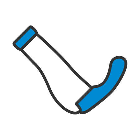 Bike Grips Icon. Editable Bold Outline With Color Fill Design. Vector Illustration.のイラスト素材