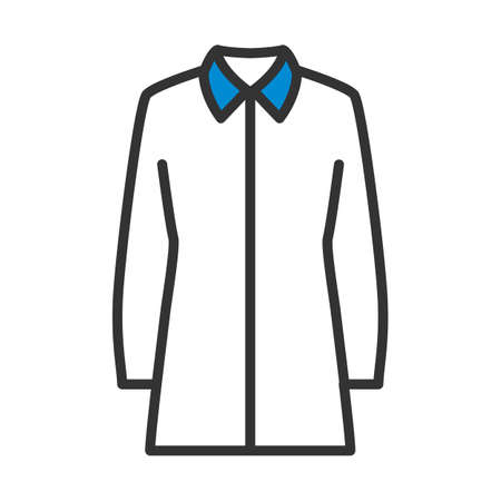 Business Blouse Icon. Editable Bold Outline With Color Fill Design. Vector Illustration.のイラスト素材