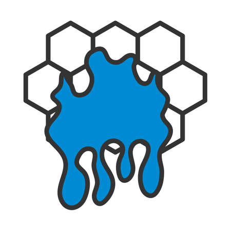 Honey icon. Editable Bold Outline With Color Fill Design. vector illustration.のイラスト素材