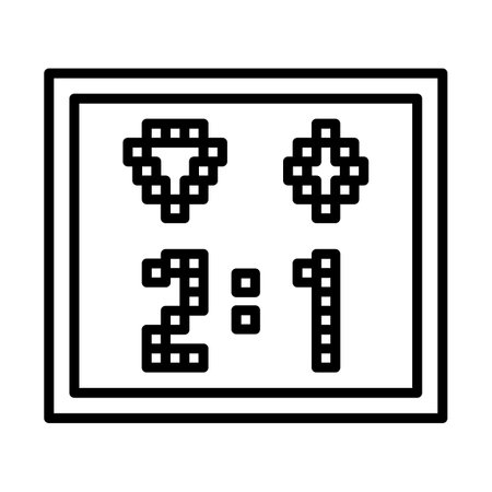 Icon Of Football Scoreboard. Bold outline design with editable stroke width. vector illustration.のイラスト素材