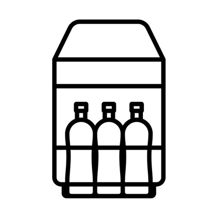 Icon Of Football Field Bottle Container. Bold outline design with editable stroke width. vector illustration.のイラスト素材