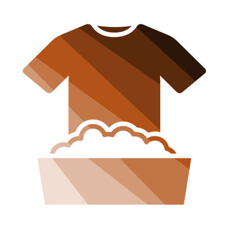 Laundry Clothes Icon. Flat Color Ladder Design. vector illustration.のイラスト素材
