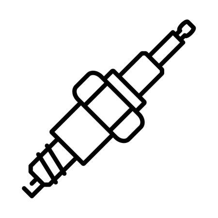Spark Plug Icon. Bold outline design with editable stroke width. vector illustration.のイラスト素材