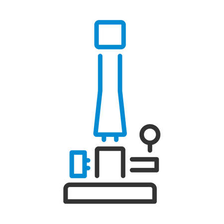 Icon Of Chemistry Burner. Editable Bold Outline With Color Fill Design. vector illustration.のイラスト素材