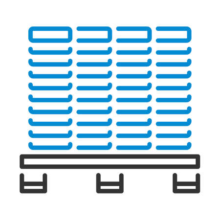 Icon Of Construction Pallet. Editable Bold Outline With Color Fill Design. Vector Illustration.のイラスト素材