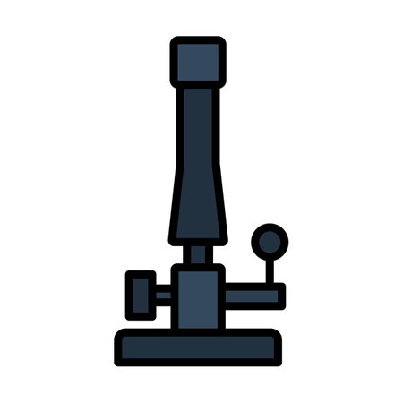 Icon Of Chemistry Burner. Editable Bold Outline With Color Fill Design. vector illustration.のイラスト素材