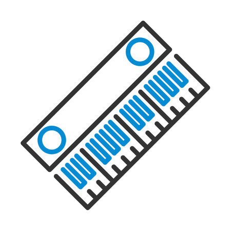 Piano Keyboard Icon. Editable Bold Outline With Color Fill Design. vector illustration.のイラスト素材