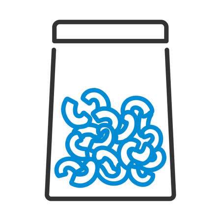 Macaroni Package Icon. Editable Bold Outline With Color Fill Design. vector illustration.のイラスト素材