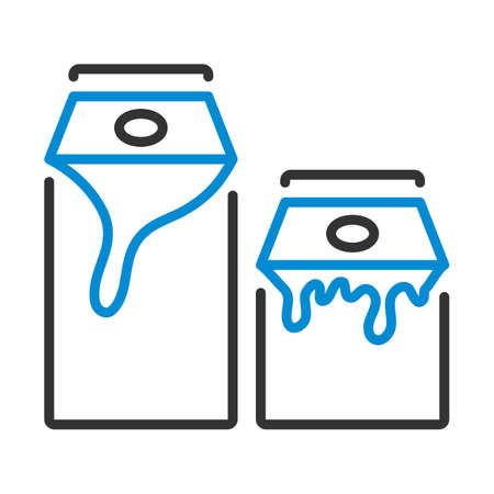 Milk And Cream Container Icon. Editable Bold Outline With Color Fill Design. vector illustration.のイラスト素材