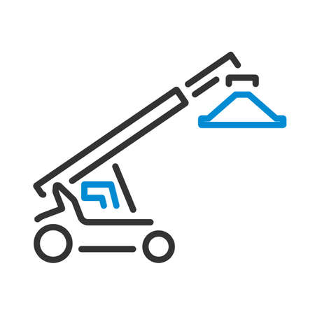 Port Loader Icon. Editable Bold Outline With Color Fill Design. Vector Illustration.