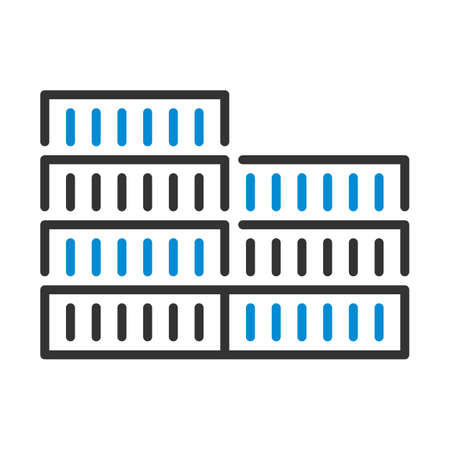 Container Stack Icon. Editable Bold Outline With Color Fill Design. Vector Illustration.