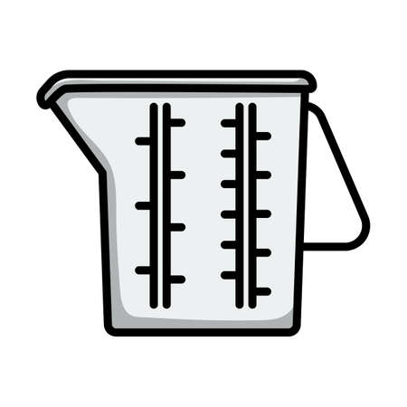 Measure Glass Icon. Editable Bold Outline With Color Fill Design. vector illustration.のイラスト素材
