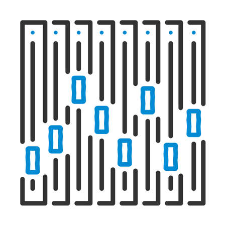 Music Equalizer Icon. Editable Bold Outline With Color Fill Design. Vector Illustration.