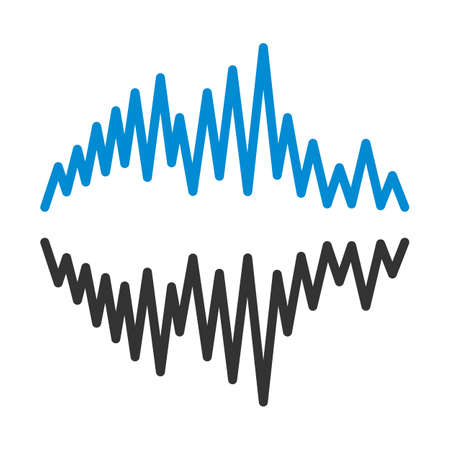 Music Equalizer Icon. Editable Bold Outline With Color Fill Design. Vector Illustration.のイラスト素材