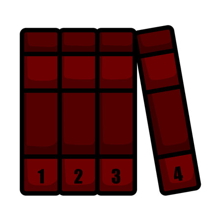 Books Volumes Icon. Editable Bold Outline With Color Fill Design. Vector Illustration.のイラスト素材