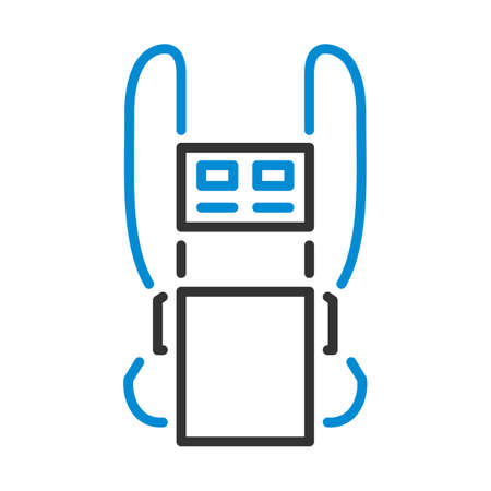 Fuel Station Icon. Editable Bold Outline With Color Fill Design. Vector Illustration.のイラスト素材