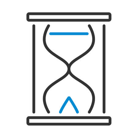 Hourglass Icon. Editable Bold Outline With Color Fill Design. Vector Illustration.