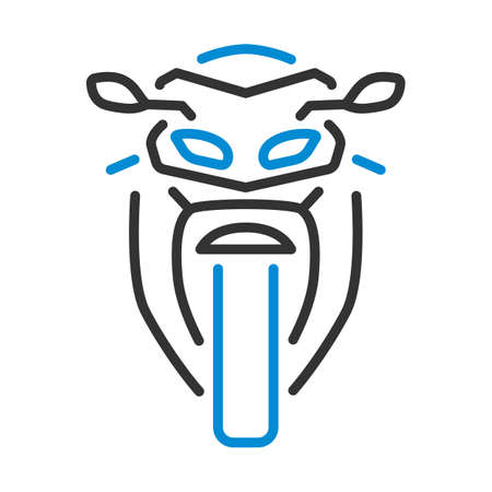 Motorcycle icon. Editable Bold Outline With Color Fill Design. vector illustration.のイラスト素材