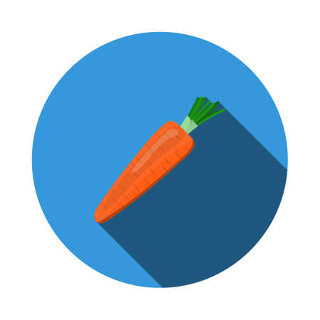 Carrot Icon. Flat Circle Stencil Design With Long Shadow. vector illustration.のイラスト素材