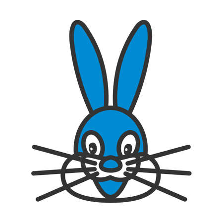 Hare Puppet Doll Icon. Editable Bold Outline With Color Fill Design. vector illustration.のイラスト素材