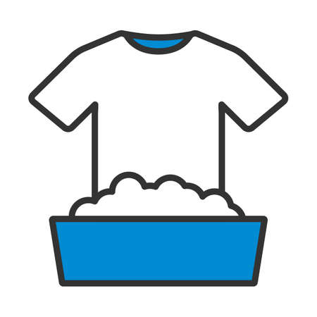 Laundry Clothes Icon. Editable Bold Outline With Color Fill Design. vector illustration.のイラスト素材