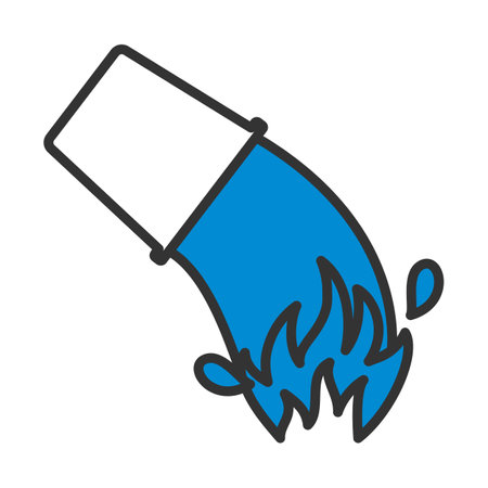 Fire Bucket Icon. Editable Bold Outline With Color Fill Design. Vector Illustration.のイラスト素材