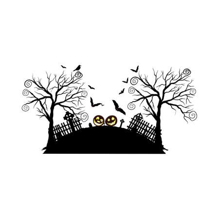 Happy halloween theme greeting card. vector illustration.のイラスト素材