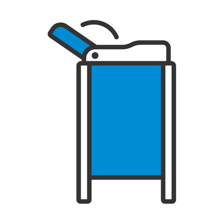 Baby Swaddle Table Icon. Editable Bold Outline With Color Fill Design. vector illustration.のイラスト素材