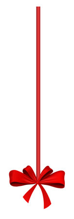 Christmas (New Year) element of ribbon with bow. vector illustration.のイラスト素材