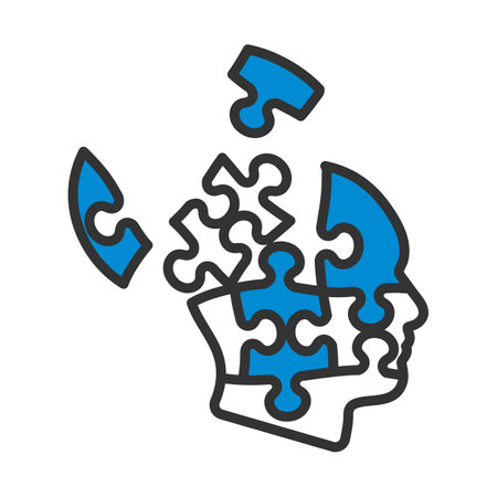 Solution Icon. Editable Bold Outline With Color Fill Design. Vector Illustration.のイラスト素材