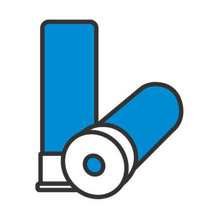 Hunt Gun Ammo Icon. Editable Bold Outline With Color Fill Design. vector illustration.のイラスト素材