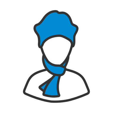 Poet Icon. Editable Bold Outline With Color Fill Design. Vector Illustration.のイラスト素材