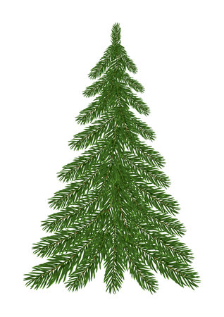 Christmas tree. Design element for the winter holidays, events, discounts, and sales. vector illustration.のイラスト素材