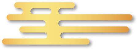 Chinese Lunar New Year cloud element with shadows. Suitable for concept Lunar New Year holiday card, banner, poster, flyer. vector illustration.のイラスト素材