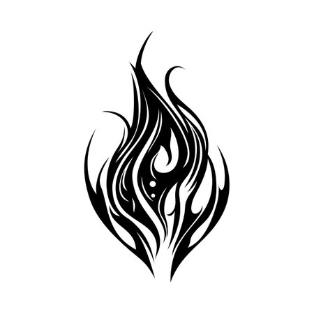 Tribal tattoo element. Very crisp and smooth lines. vector illustration.のイラスト素材