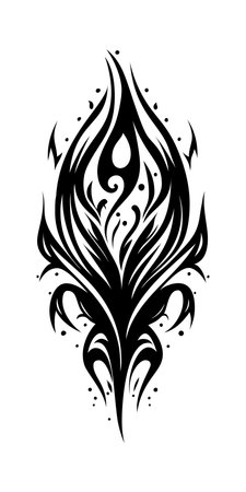 Tribal tattoo element. Very crisp and smooth lines. vector illustration.のイラスト素材