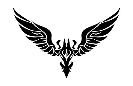 Tribal tattoo element. Very crisp and smooth lines. vector illustration.のイラスト素材