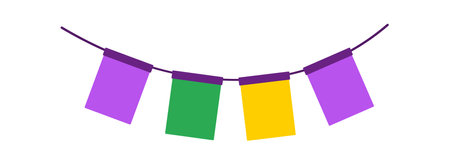 Flags garland element. Vector illustration.のイラスト素材