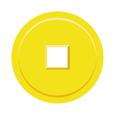 Lunar New Year coin element. Vector illustration.のイラスト素材