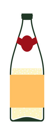 Champagne Bottle Icon. Vector illustration.のイラスト素材