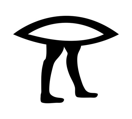 Egyptian hieroglyph element. Helps create an historicaal aaand trvel designs. Vector illustration.のイラスト素材