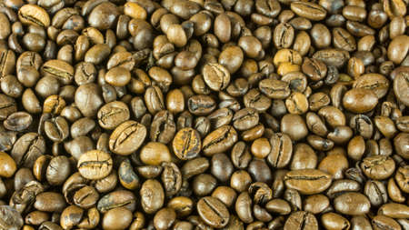 Fresh roasted coffee beans for a backgroundの写真素材