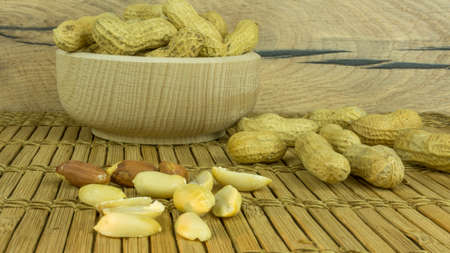 Dry peanuts for use as a background.
